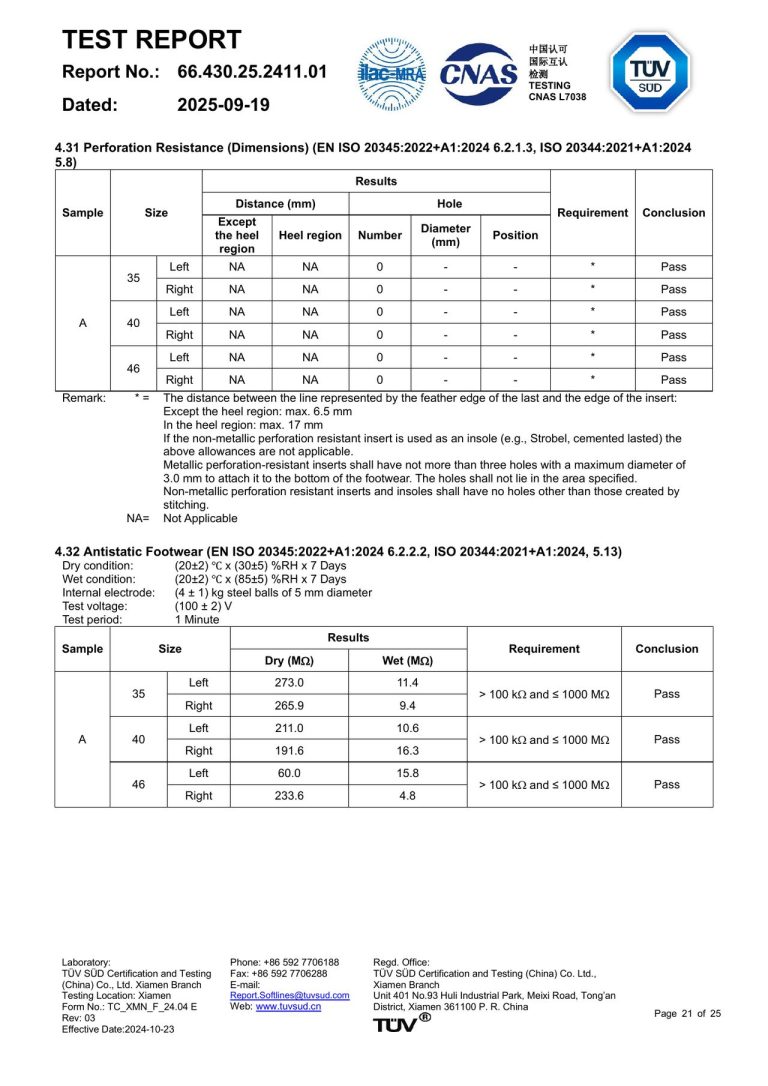 Safety Shoe Test Report - Page 21 image